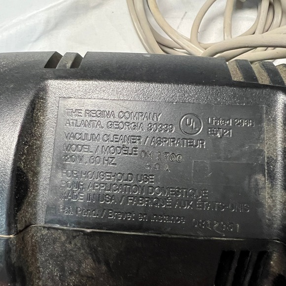 Regina Dirt Magnet Hand Vac 3.0 Amps DM1700 Compact Handheld Vacuum Cleaner Work - Picture 6 of 6